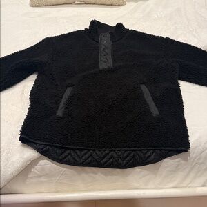 Athleta Cozy Sherpa Snap Sweatshirt size large